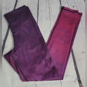 Sol & Mane Women's Athletic Leggings Sz XS Pink Purple Ombre Fade Yoga Stretch